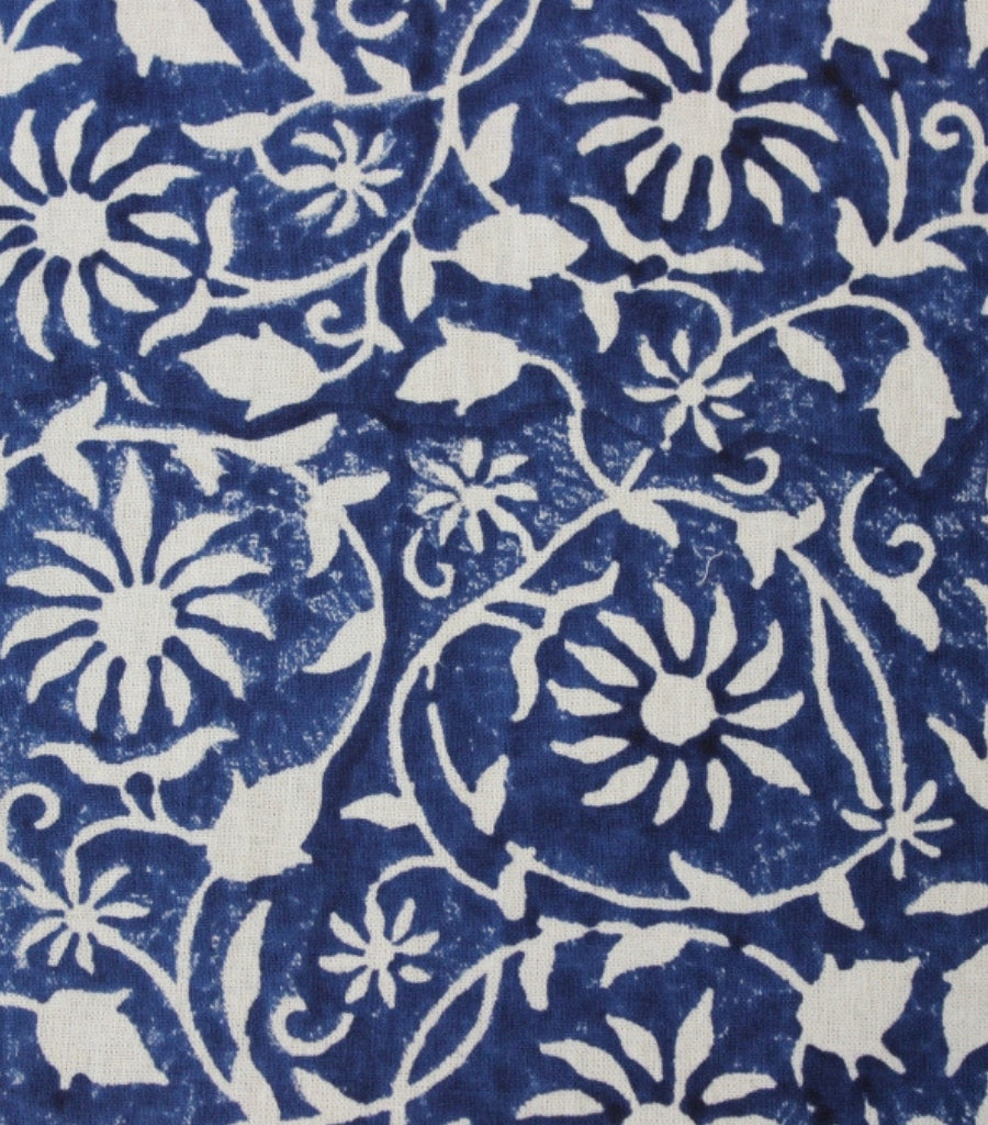 Table runner folded showing pattern repeat of hand block print | Myyra Jaipur