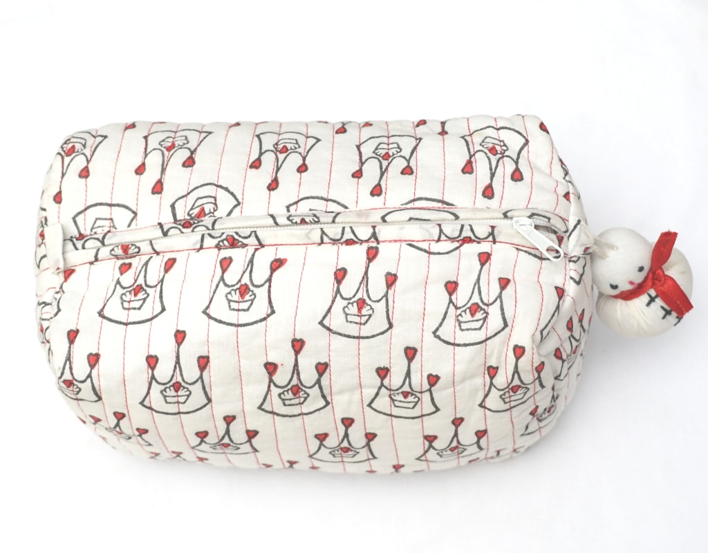 Pouch Hand Block Printed Cotton 01
