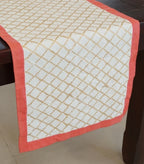 Hand block printed organic cotton table runner | Myyra Jaipur