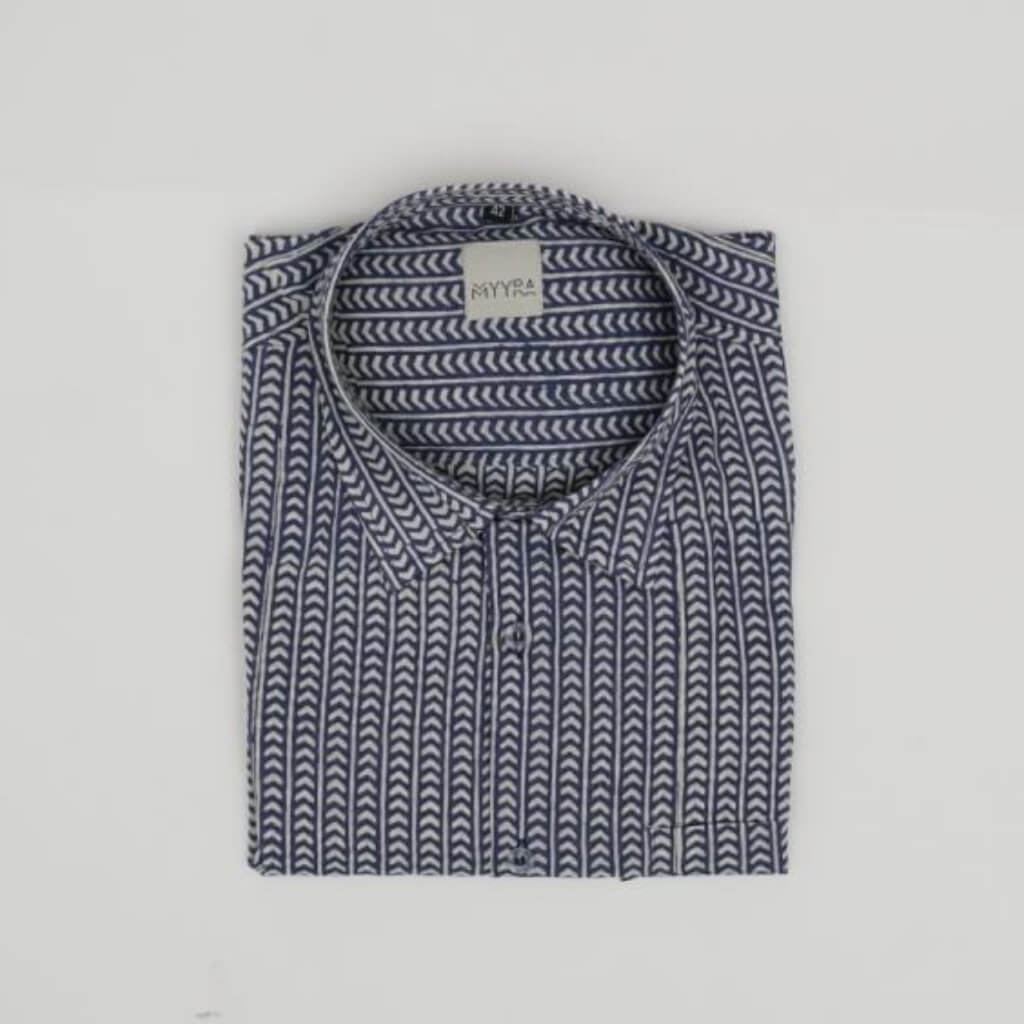 Block Printed Full Sleeve Shirt Pure Cotton