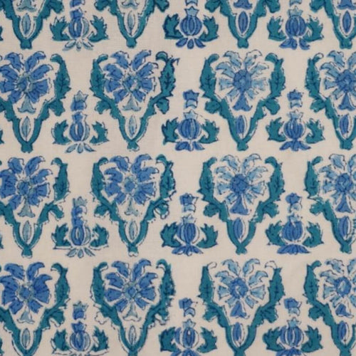Hand block printed organic cotton fabric yardage from Myyra Jaipur