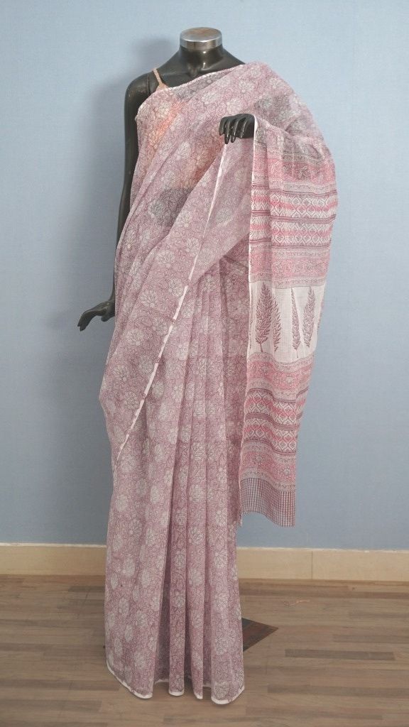 Saree Hand Block Printed Cotton