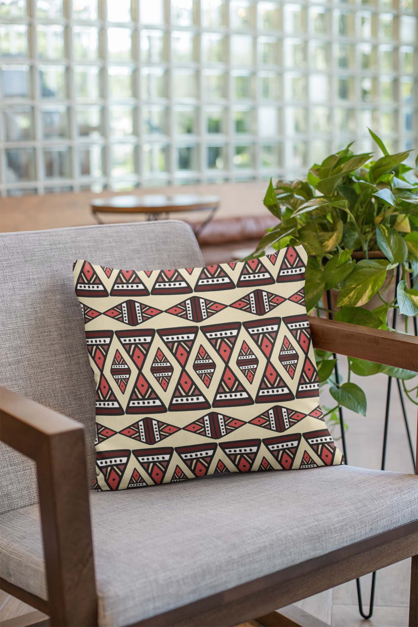 Close-up of digital print on cushion cover #40 | Myyra Jaipur
