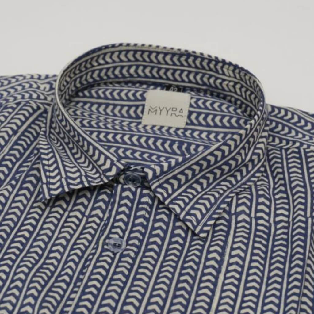 Block Printed Full Sleeve Shirt Pure Cotton