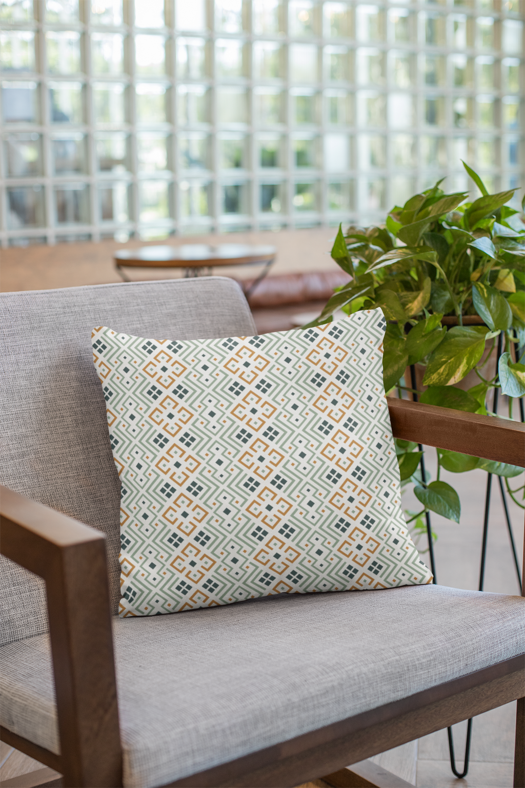 Close-up of digital print on cushion cover #44 | Myyra Jaipur