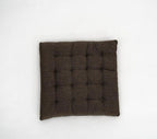 Close-up of hand block print on organic cotton floor cushion | Myyra Jaipur