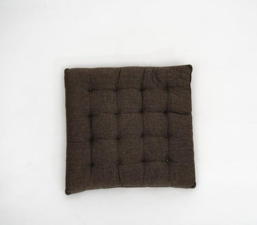Close-up of hand block print on organic cotton floor cushion | Myyra Jaipur