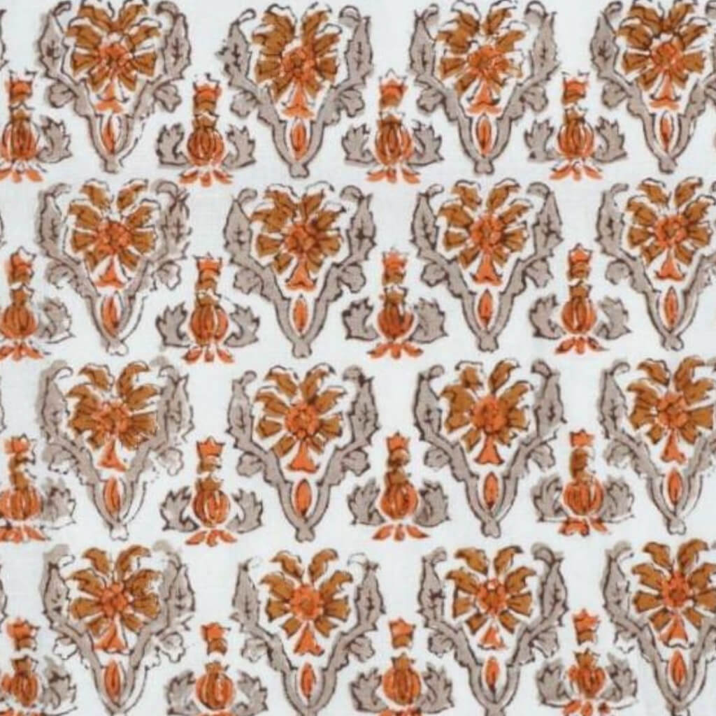 Hand block printed organic cotton fabric yardage from Myyra Jaipur