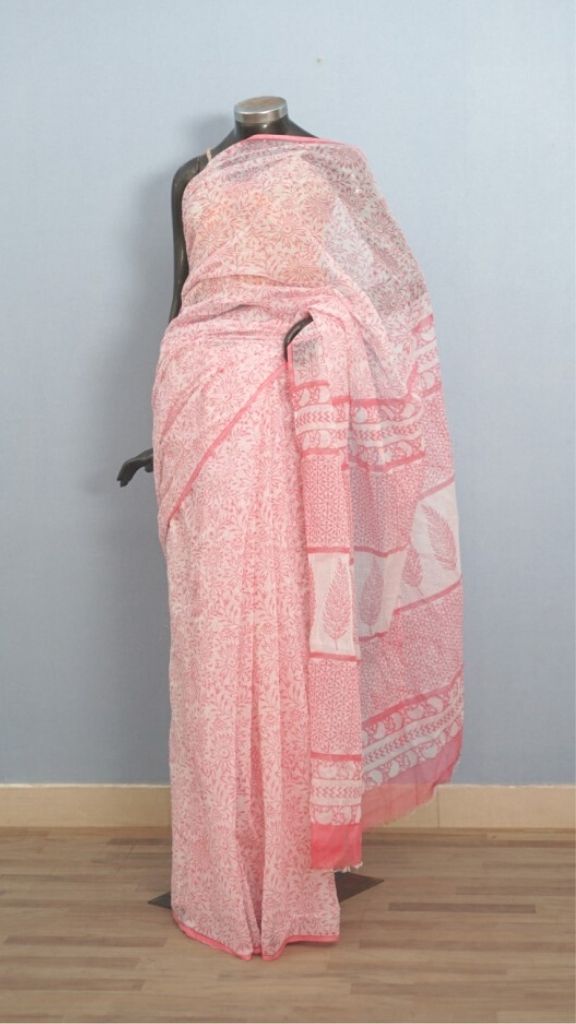 Saree Hand Block Printed Cotton