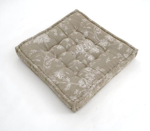 Hand block printed organic cotton floor cushion | Myyra Jaipur