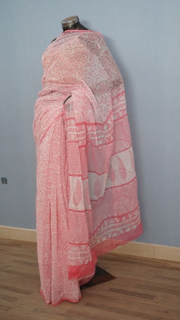 Saree Hand Block Printed Cotton