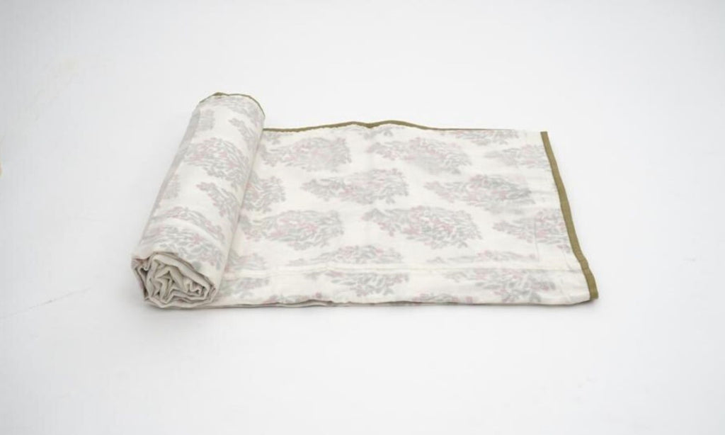 Dohar (lightweight cotton quilt) styled view from Myyra Jaipur