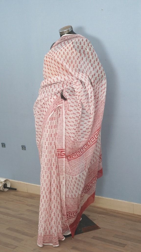 Saree Hand Block Printed Cotton