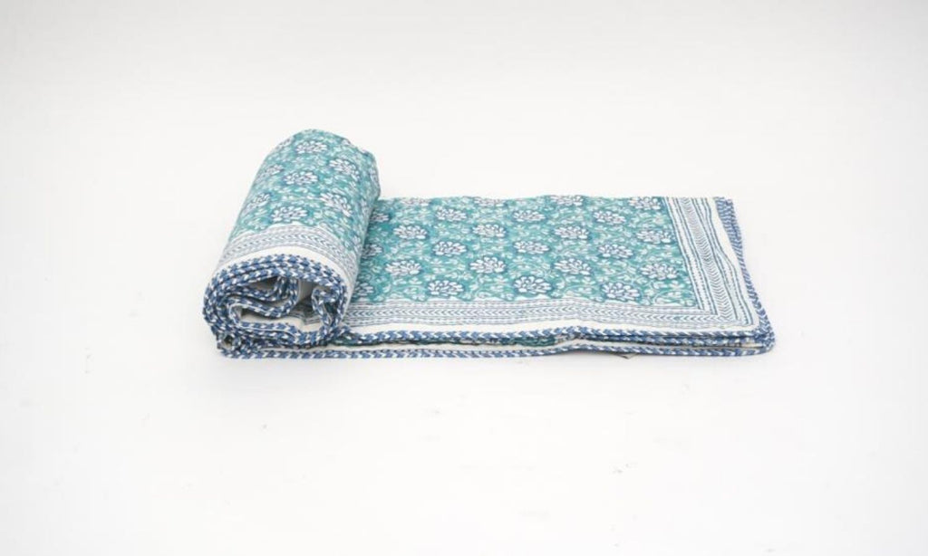 Dohar (lightweight cotton quilt) styled view from Myyra Jaipur