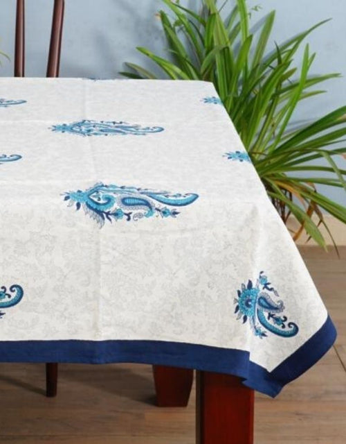 Hand block printed organic cotton table cover | Myyra Jaipur