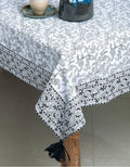 Hand block printed organic cotton table cover | Myyra Jaipur