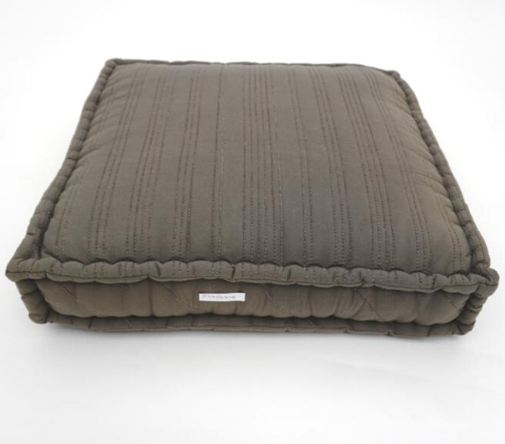 Floor cushion folded showing pattern repeat of hand block print | Myyra Jaipur