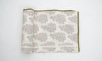Close-up of hand block print on organic cotton dohar (lightweight cotton quilt) | Myyra Jaipur