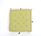 Floor cushion folded showing pattern repeat of hand block print | Myyra Jaipur