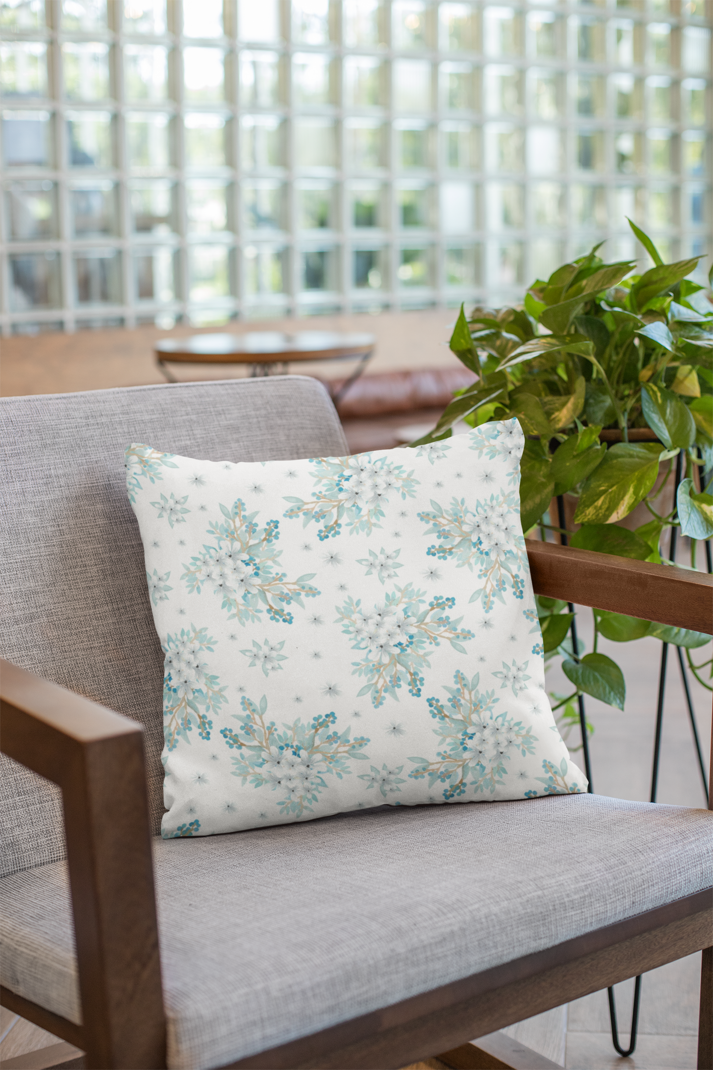 Close-up of digital print on cushion cover #48 | Myyra Jaipur