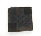 Close-up of hand block print on organic cotton floor cushion | Myyra Jaipur