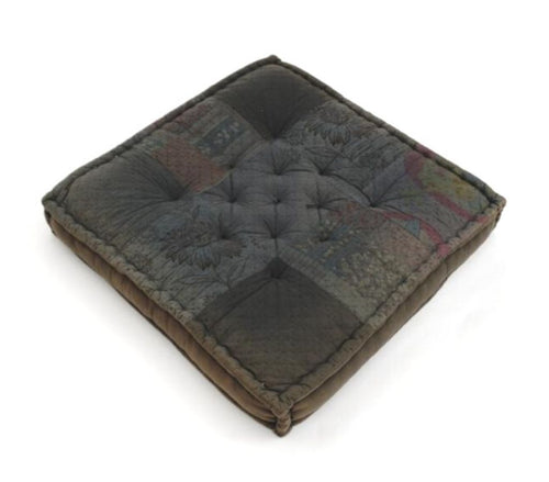 Hand block printed organic cotton floor cushion | Myyra Jaipur