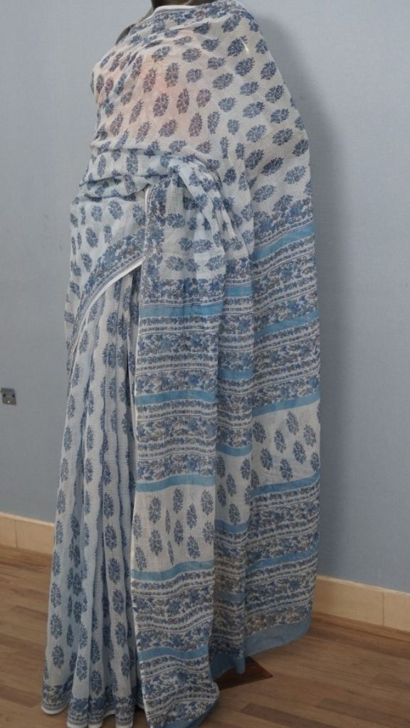 Saree Hand Block Printed Cotton