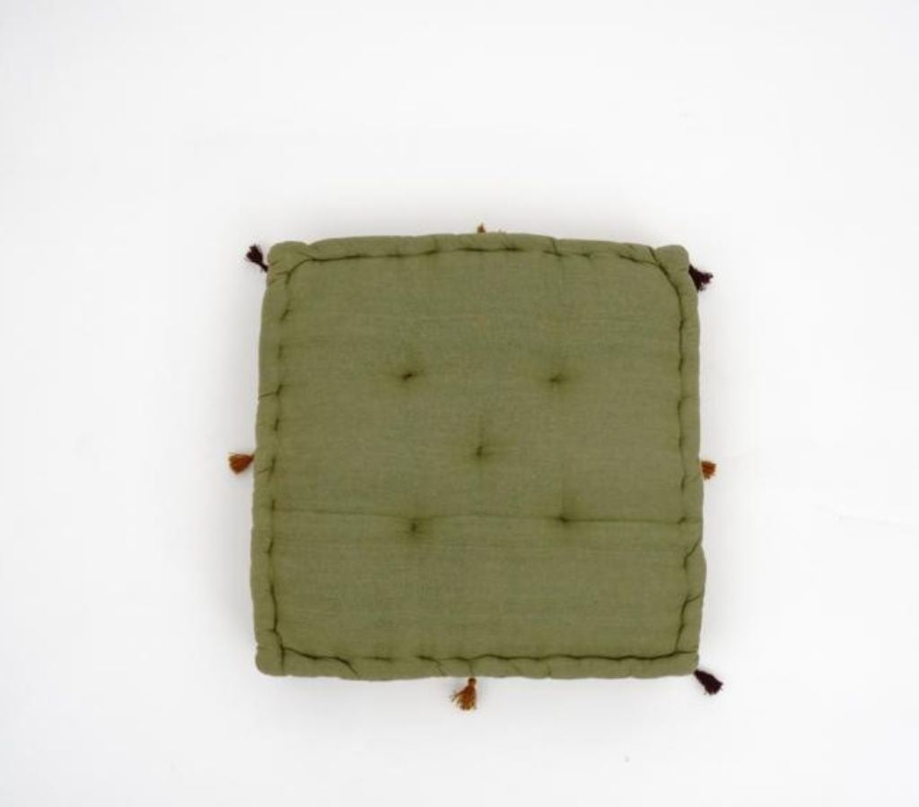 Floor cushion styled view from Myyra Jaipur