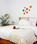 Hand block printed organic cotton duvet cover | Myyra Jaipur