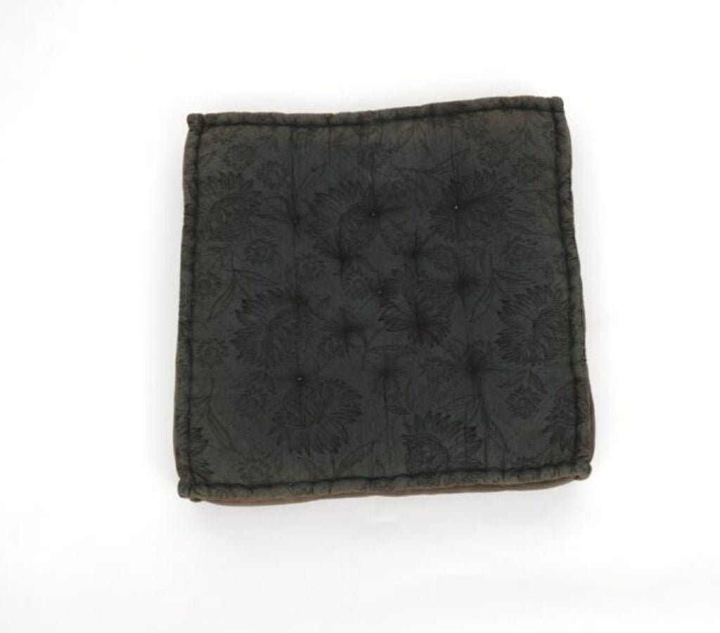 Floor cushion styled view from Myyra Jaipur