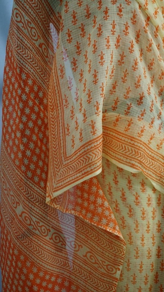 Saree Hand Block Printed Cotton