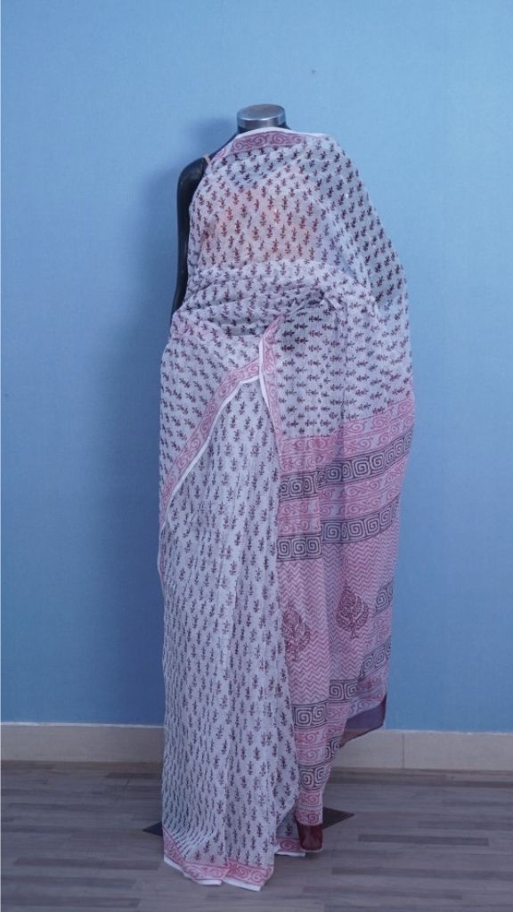 Saree Hand Block Printed Cotton