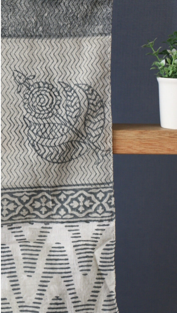 Scarf Hand Block Printed Cotton - MYYRA