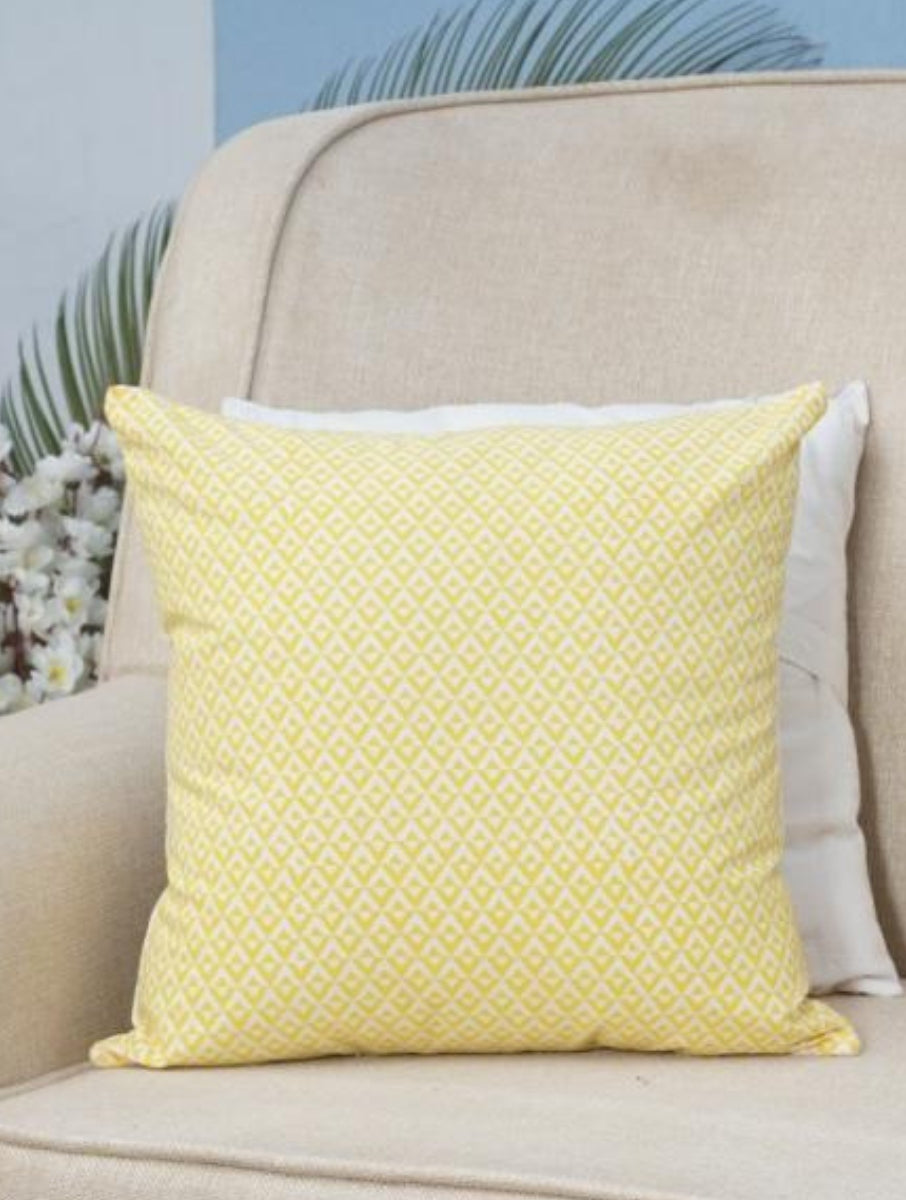 Hand block printed organic cotton cushion cover | Myyra Jaipur