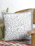Hand block printed organic cotton cushion cover | Myyra Jaipur