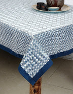 Hand block printed organic cotton table cover | Myyra Jaipur