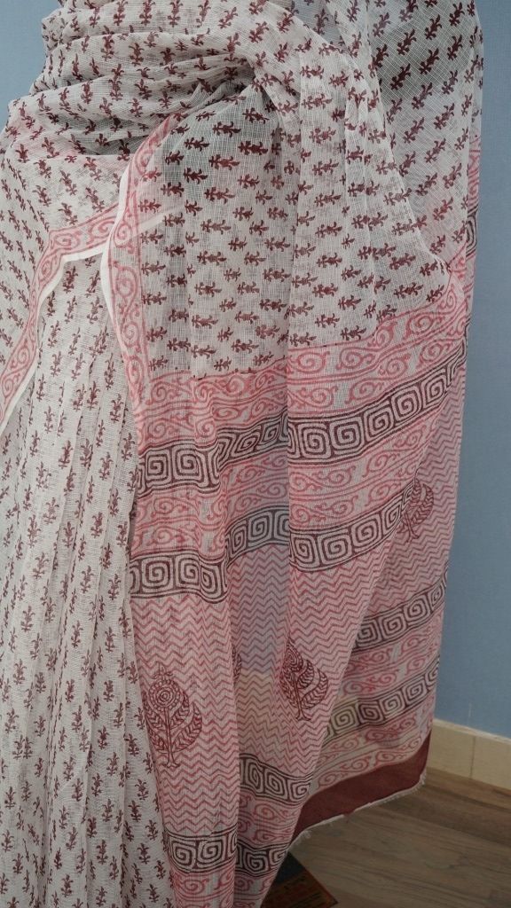 Saree Hand Block Printed Cotton