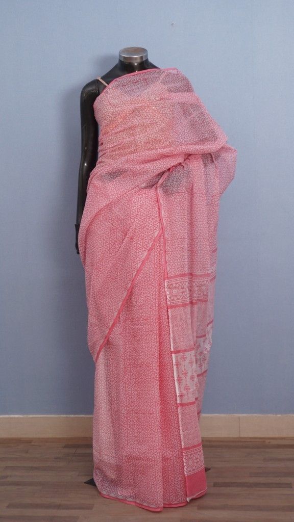 Saree Hand Block Printed Cotton