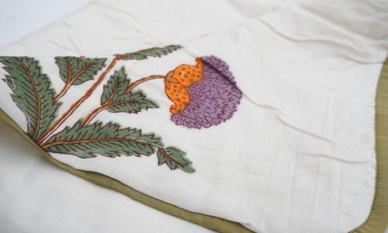 Dohar (lightweight cotton quilt) styled view from Myyra Jaipur