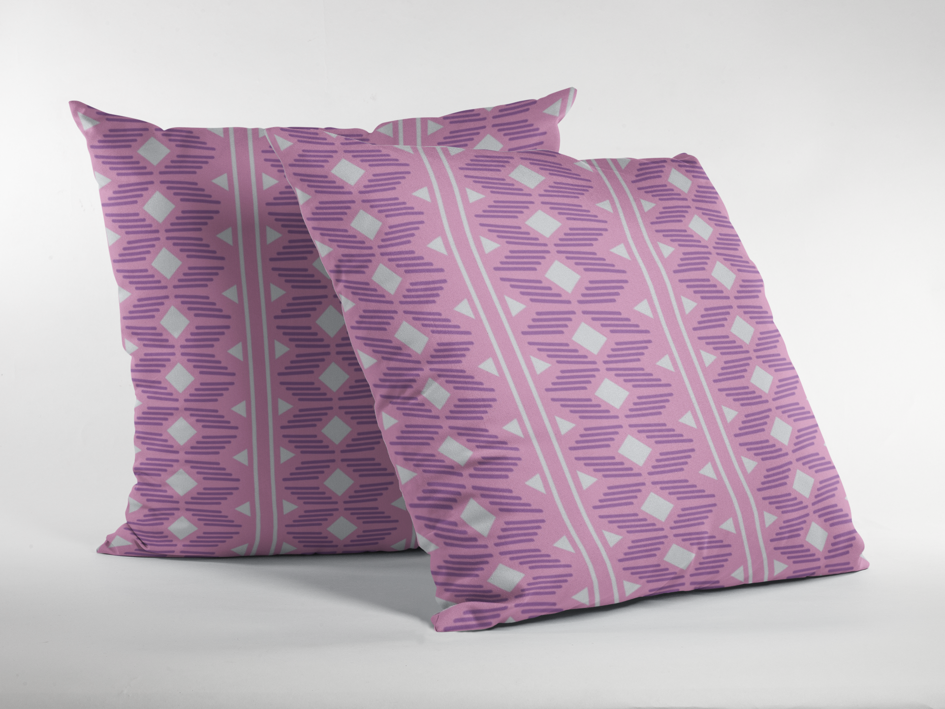 Pair of digital printed cushion covers #59 styled view | Myyra Jaipur
