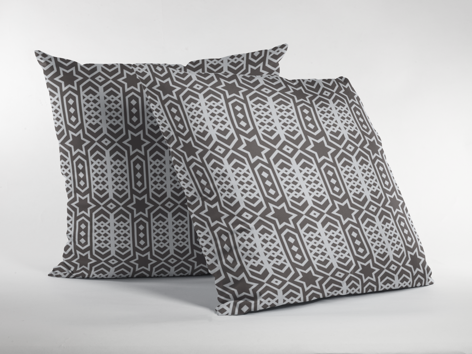 Pair of digital printed cushion covers #61 styled view | Myyra Jaipur