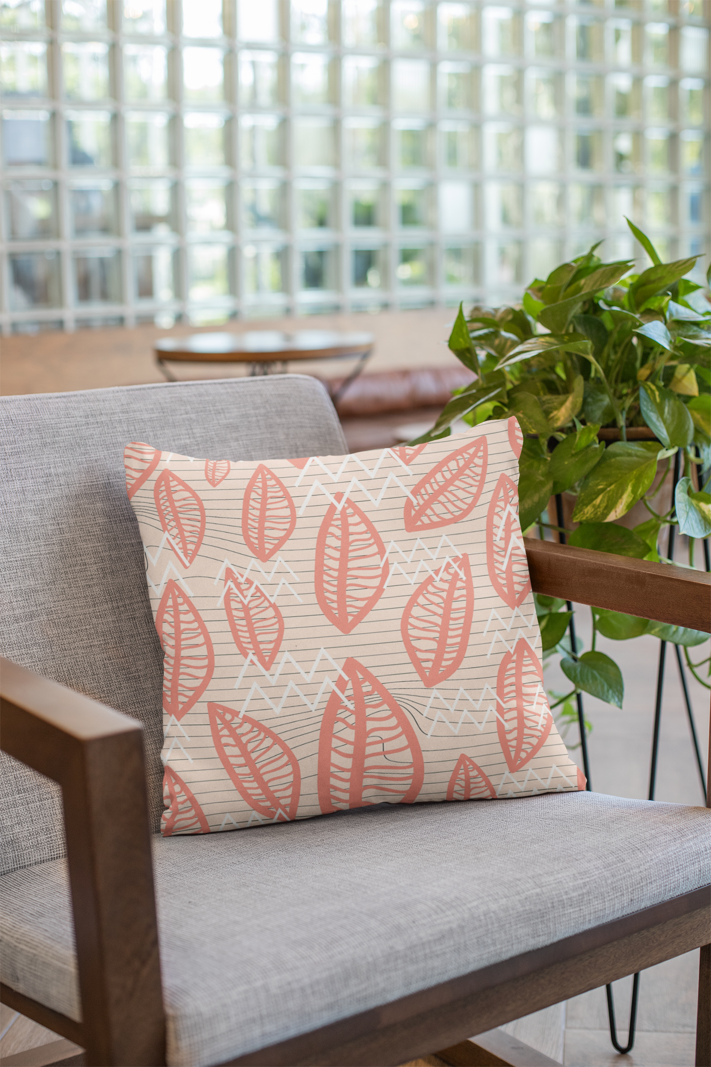 Pair of digital printed cushion covers #63 styled view | Myyra Jaipur