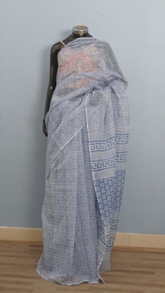 Saree Hand Block Printed Cotton