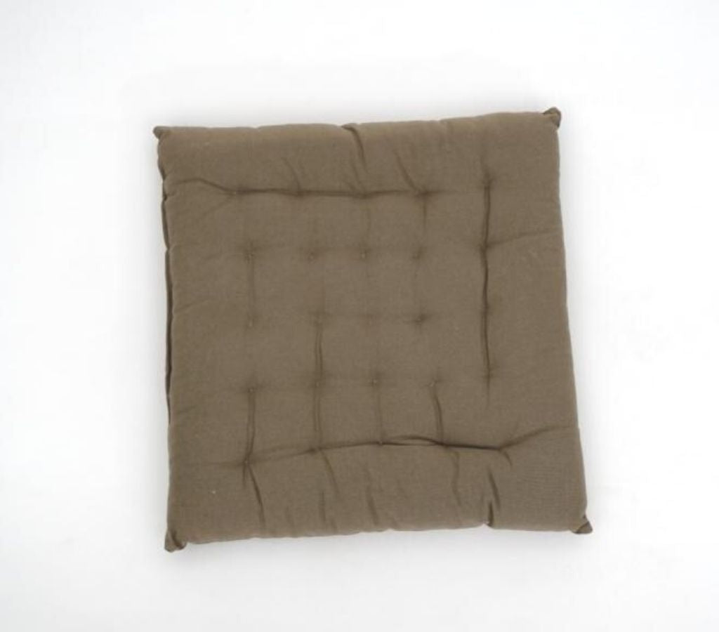 Close-up of hand block print on organic cotton floor cushion | Myyra Jaipur