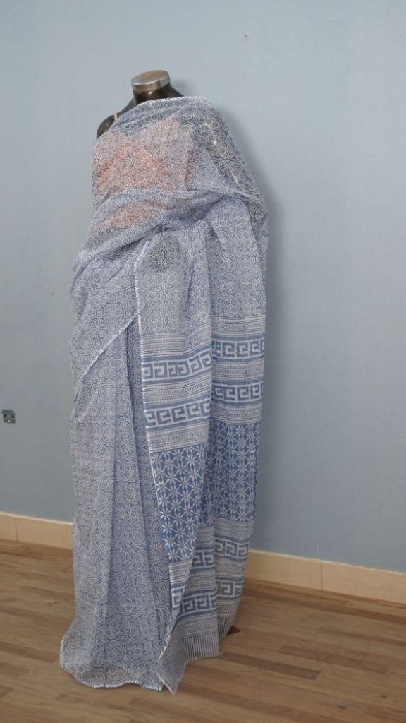 Saree Hand Block Printed Cotton