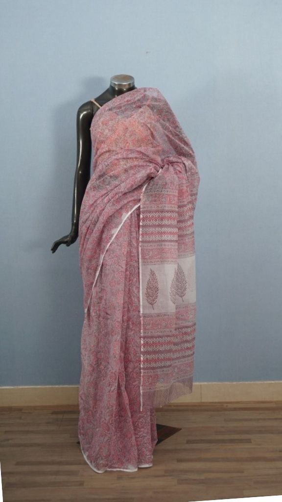 Saree Hand Block Printed Cotton