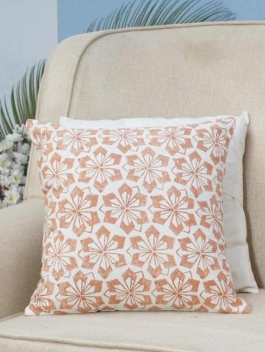Hand block printed organic cotton cushion cover | Myyra Jaipur