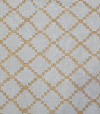 Table runner folded showing pattern repeat of hand block print | Myyra Jaipur