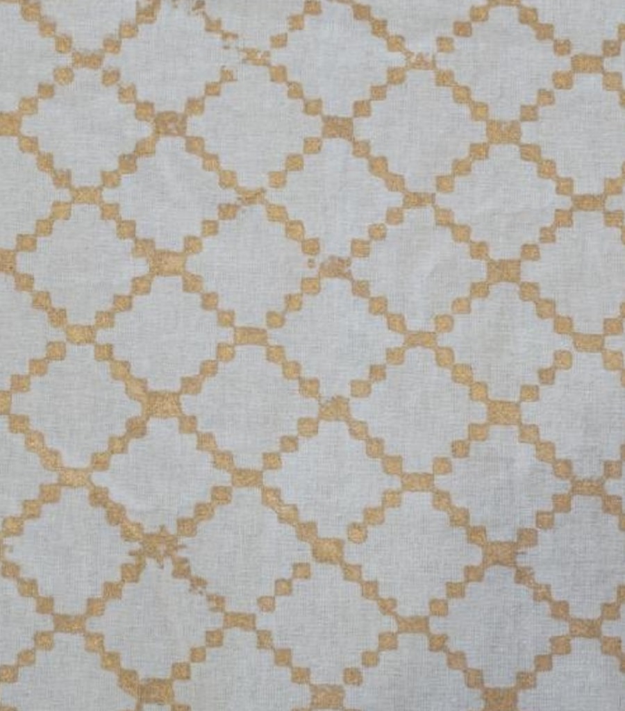 Table runner folded showing pattern repeat of hand block print | Myyra Jaipur