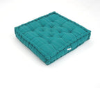 Hand block printed organic cotton floor cushion | Myyra Jaipur